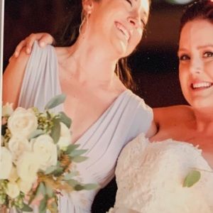 Lulus light grey heavenly hues bridesmaids dress